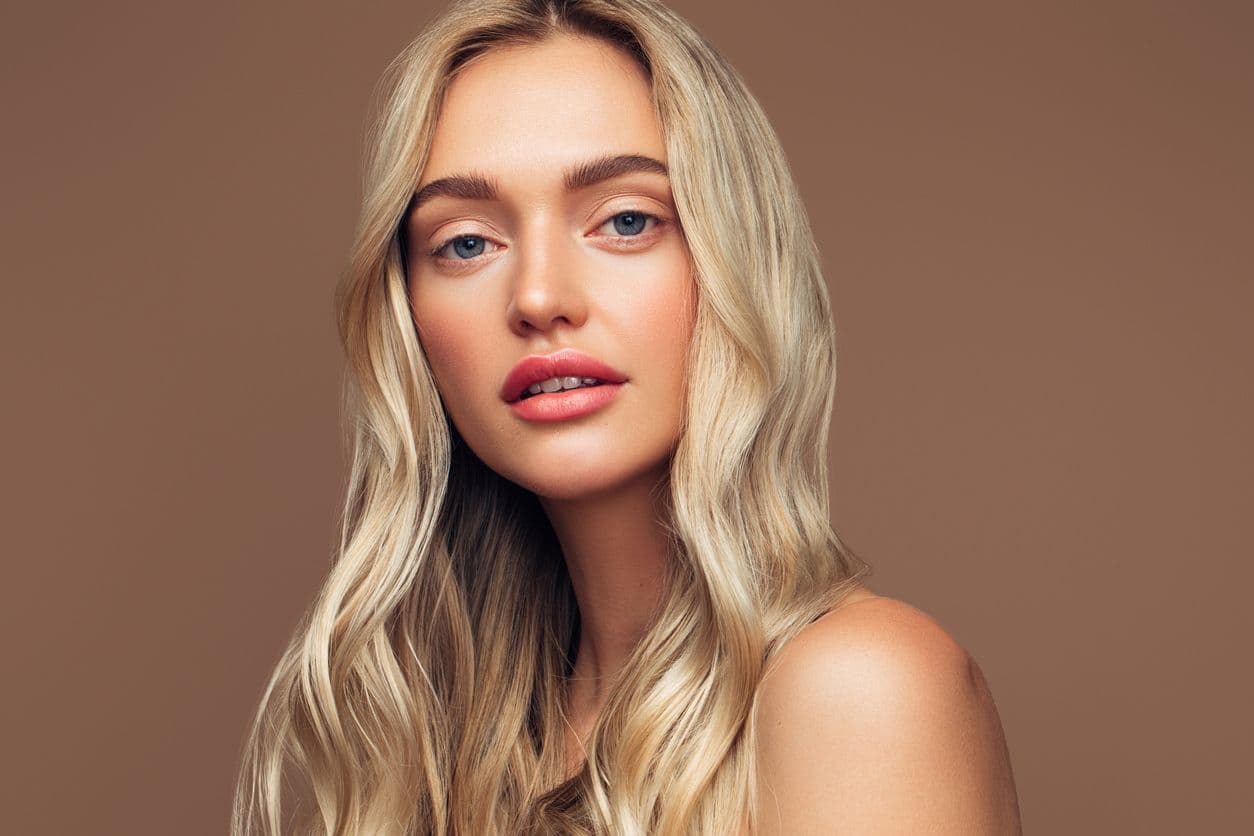 Woman happy with her glowing skin