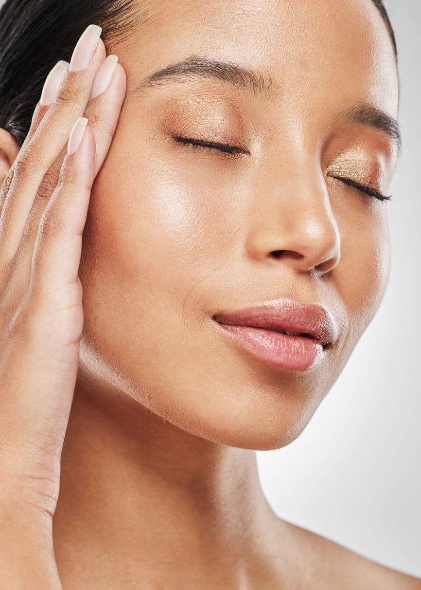 Woman with clear skin