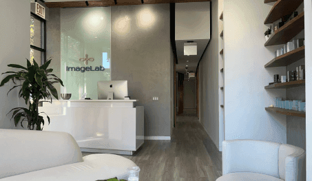 Woman's head turned to the side with serene expression